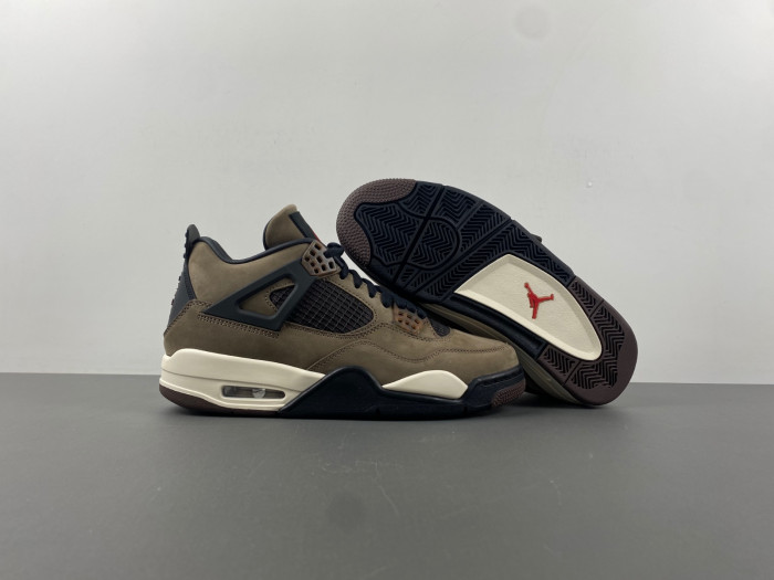 travis scott x air jordan 4 retro brown aj4-882335