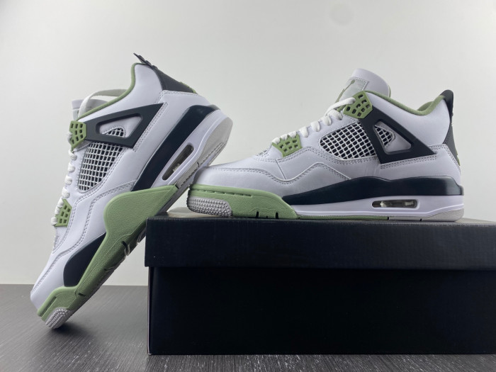 air jordan 4 wmns "oil green" aq9129-103