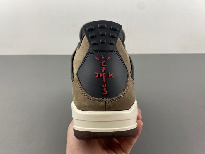 travis scott x air jordan 4 retro brown aj4-882335