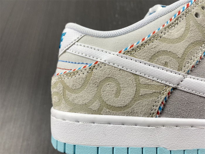 nike dunk low barbershop grey dh7614-500