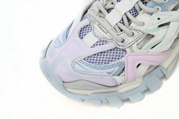 belanciaga Track 2 Sneaker Military Black Pale White Purple 568615 W2GN3 9045