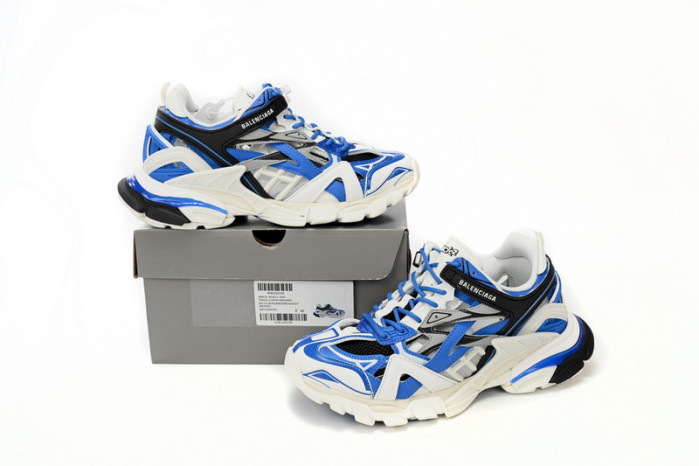 belanciaga Track 2 Sneaker Blue White 568614 W3AE2 4191