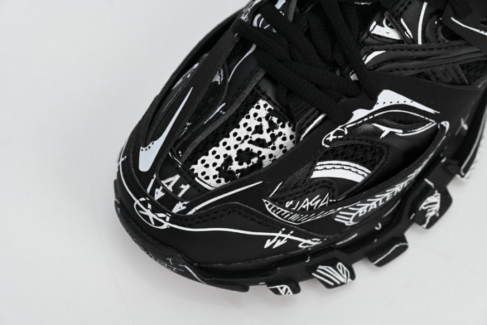 belanciaga Tess S.Black Black-And-White Painting 542023 W3SR2 2315