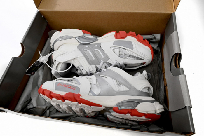 belanciaga Tess S.White Grey Red 542436 W3DB2 7663