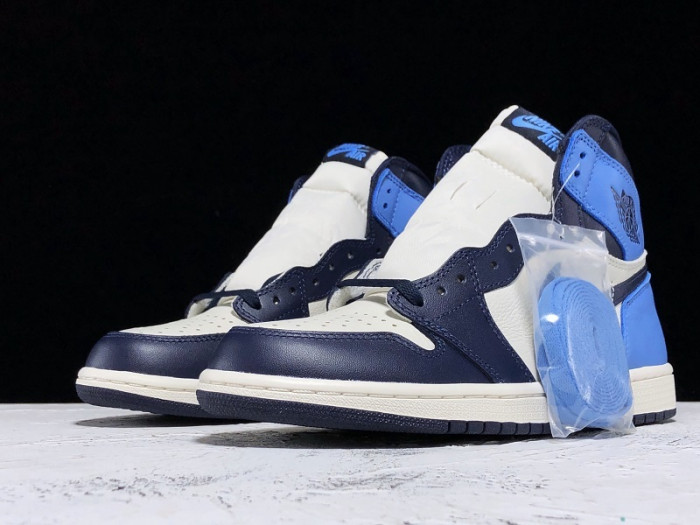 air jordan 1 retro high og "obsidian/university blue 555088-140