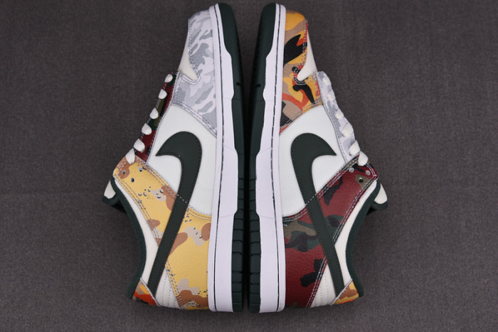 nike dunk low se sail multi-camo dh0957-100