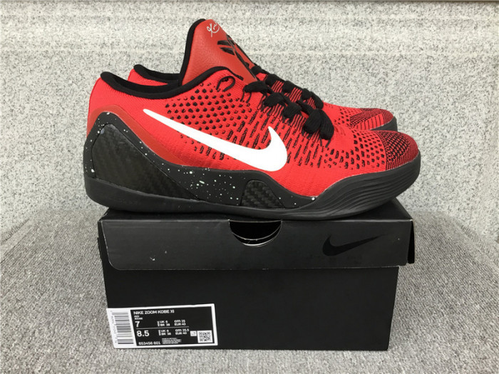 nike kobe 9 elite low university red - 653456-601