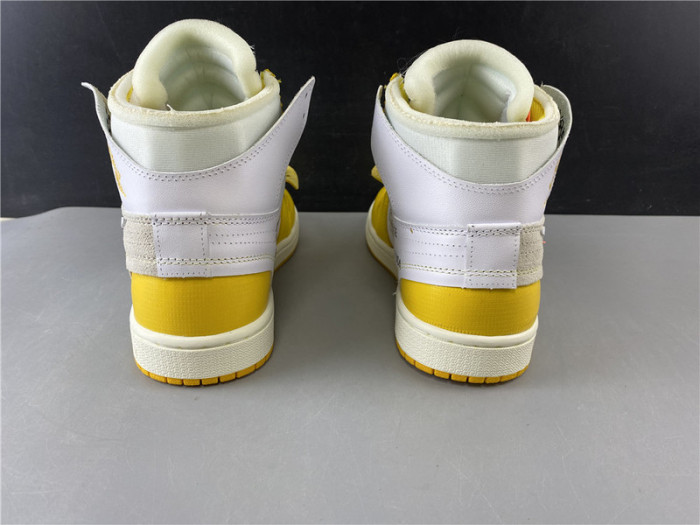 off white x air jordan 1 retro high og "canary yellow" aq0818-149
