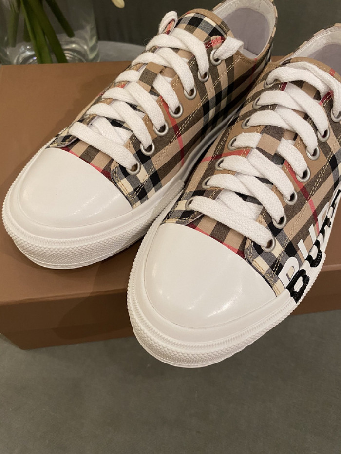B**rry vintage check cotton sneakers