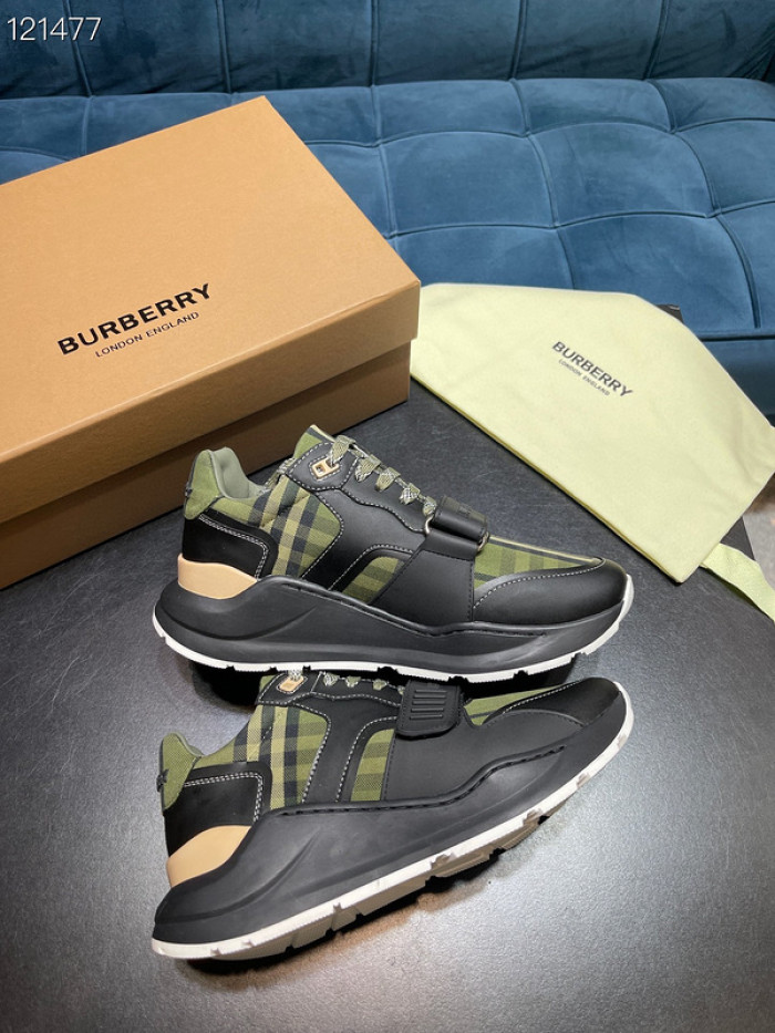 Bur*berry Vintage Check, Leather and Mesh Sneakers