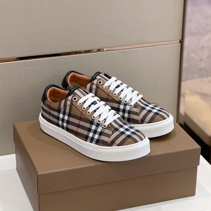 B**rry vintage check cotton sneakers