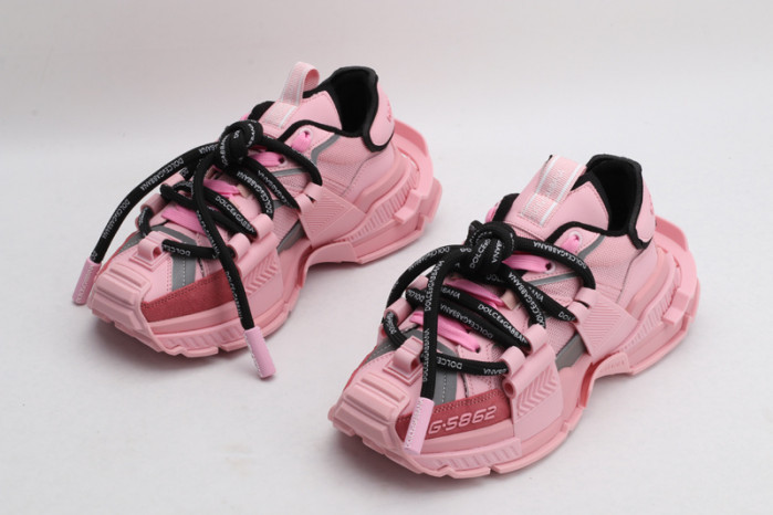 mixed-material space sneakers