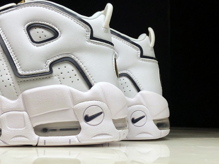 Nike Air More Uptempo White Navy Gold 415082-109