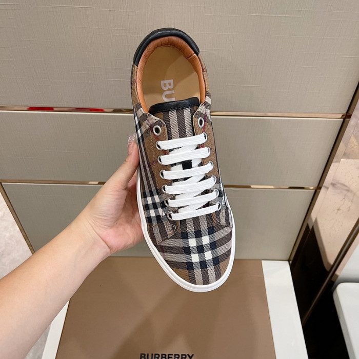 B**rry vintage check cotton sneakers