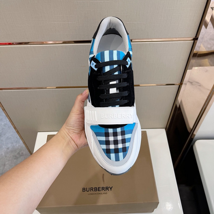 Bur*berry Vintage Check, Leather and Mesh Sneakers