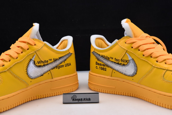 off-white nike air force 1 yellow university gold dd1876-700