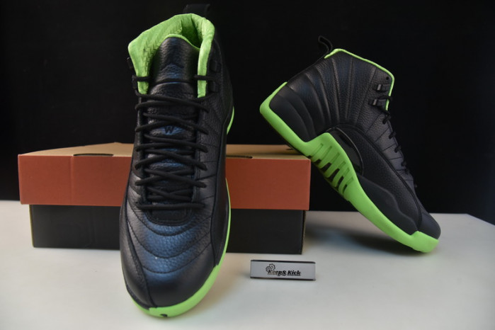 air jordan 12 black neon green