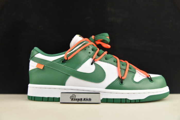 off white nike dunk low pine green ct0856-100