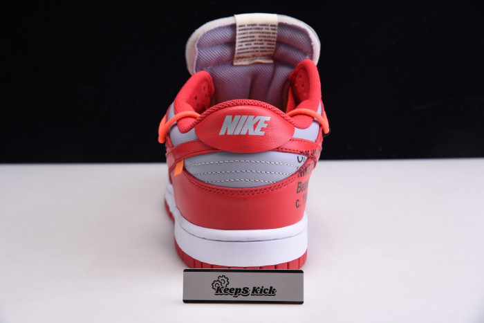 off white nike dunk low sp university red cu1726-600