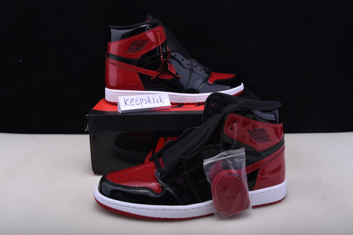 air jordan 1 bred patent leather 555088-063